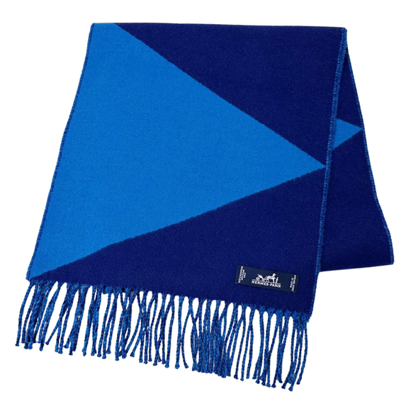 HERMES Blue Scarf - Picture 1 of 10
